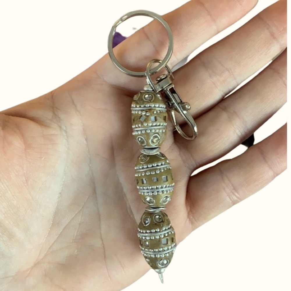 Handmade beaded keychain
